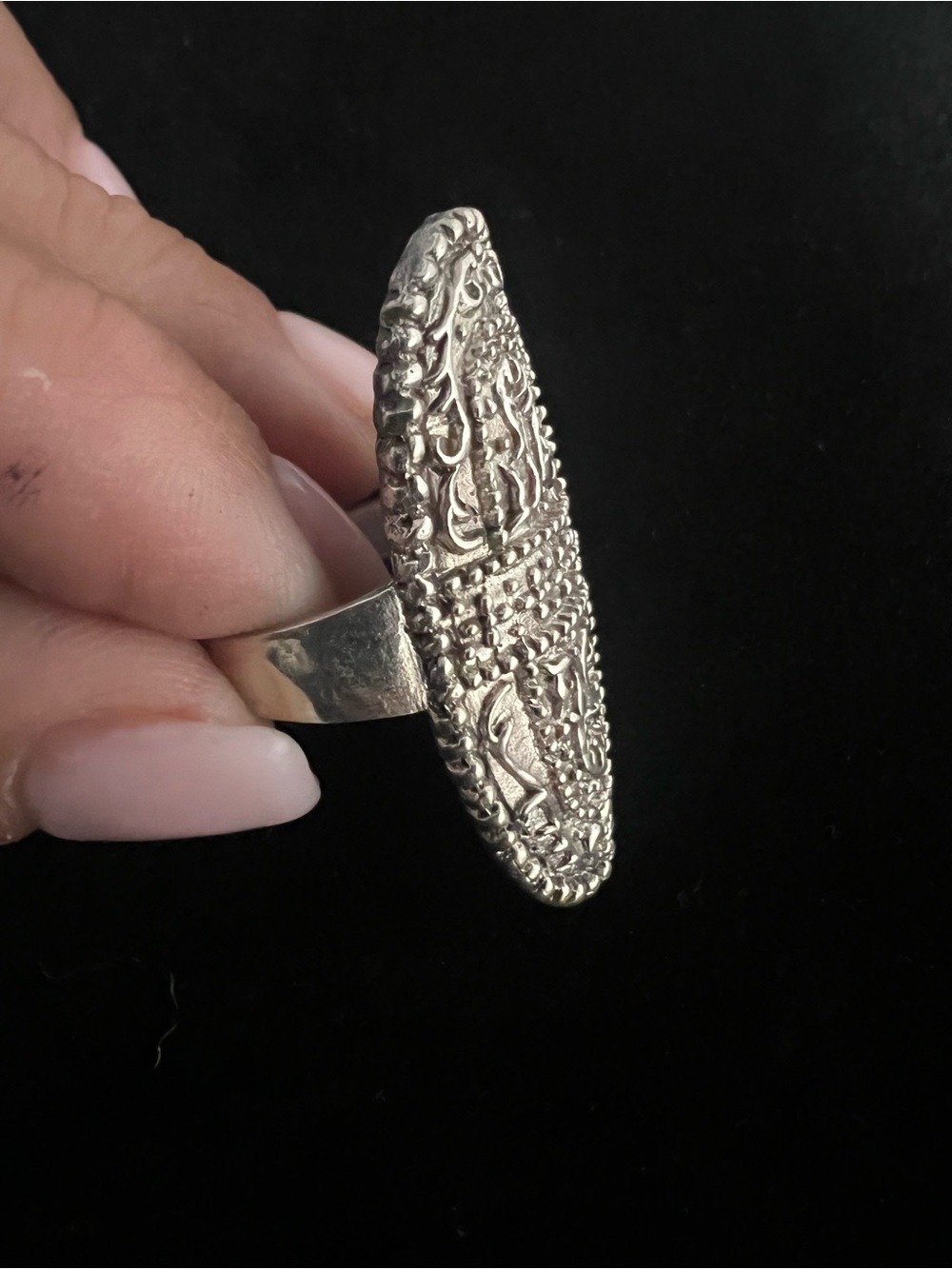 925 STERLING Silver Statement Ring SIZE 9.5 - Picture 3 of 8
